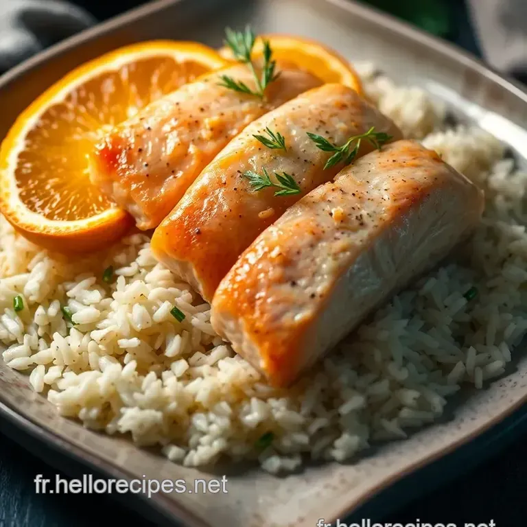 Saumon aux Agrumes avec Riz Basmati Parfumé presentation
