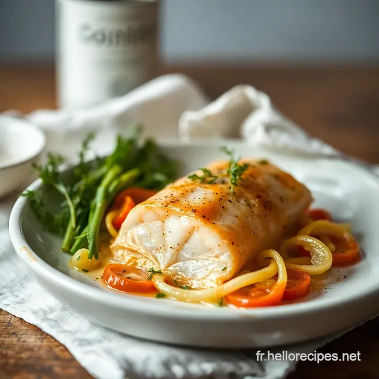 Saumon en Papillote: Aromatic Salmon Baked in Parchment presentation