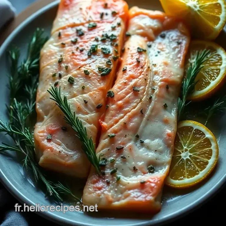 Saumon en Papillote aux Agrumes et Herbes Fraîches presentation