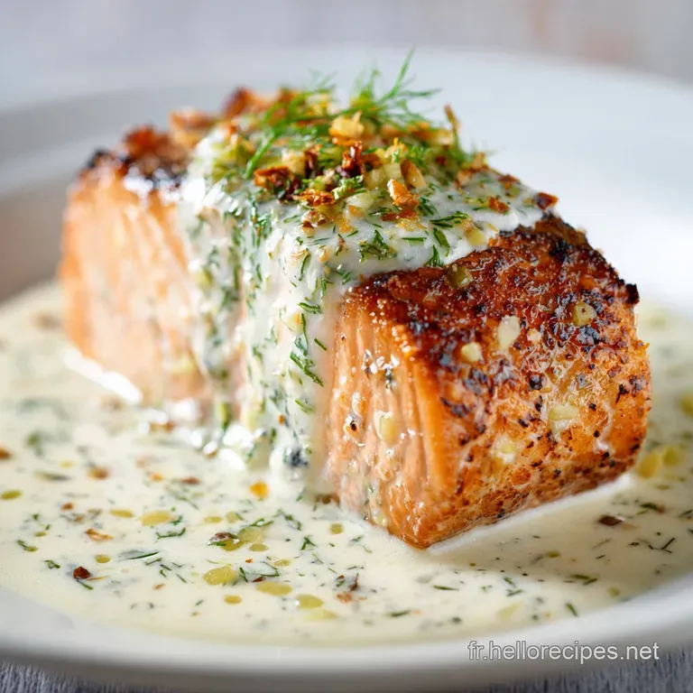 Le Saumon Poêlé Parfait Peau Croustillante et Sauce Crémée Aneth