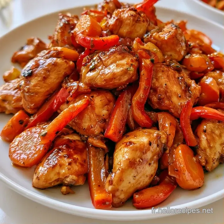 Morceaux de viande juteux et l&eacute;gumes croquants dispos&eacute;s avec soin sur une assiette blanche et &eacute;pur&eacute;e.