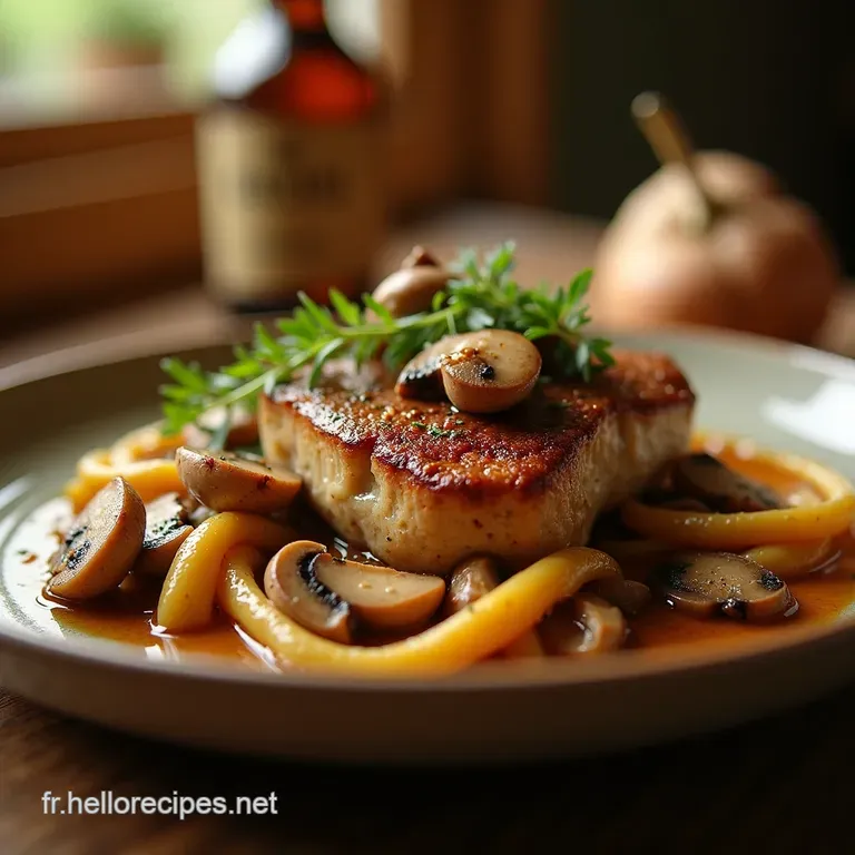 Le Veau Mijoté de GrandMère Sauté de Veau Traditionnel aux Petits Oignons et Champignons presentation