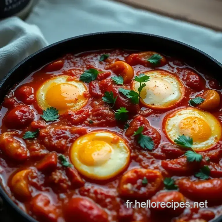 Shakshuka Ensoleillée: L&#039 Oeuf à la Tomate qui Épate! presentation