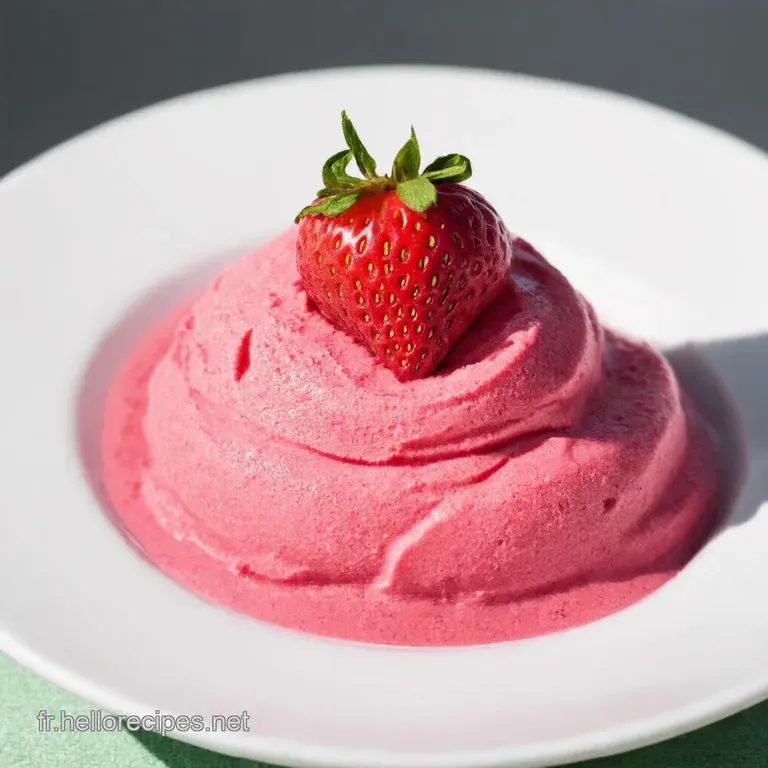 Sorbet FraiseMenthe Réveil des Papilles Sans Sorbetière