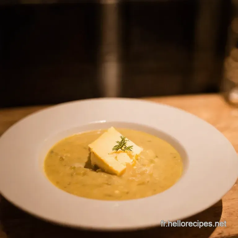 Soupe &Agrave; Loignon Gratin&eacute;e Au Camembert presentation