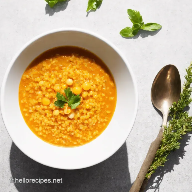 Soupe de Perles de Couscous Levantin au Poulet et aux Légumes ensoleillés