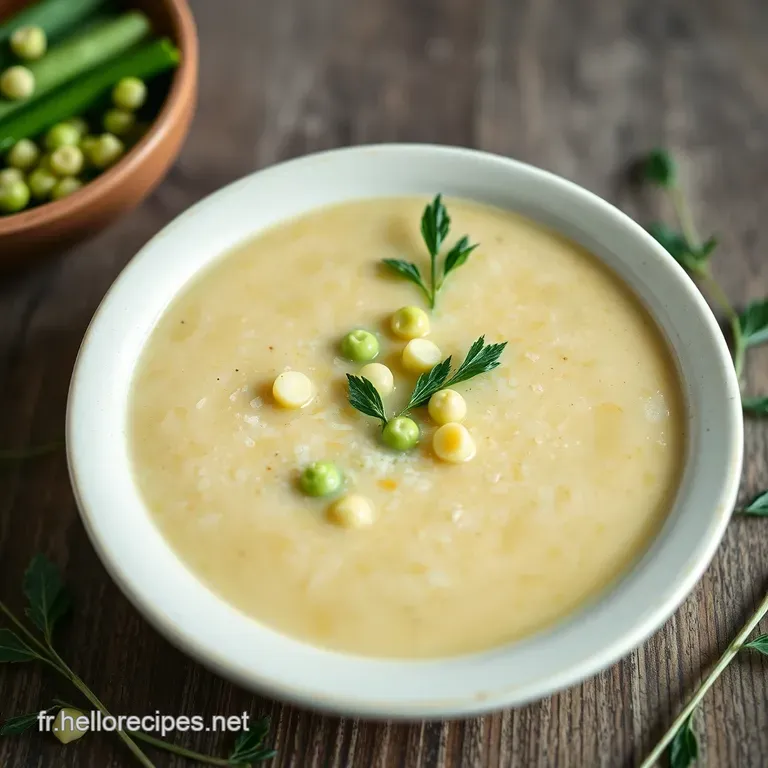 Soupe Froide De Petits Pois &Agrave; La Fran&ccedil;aise presentation