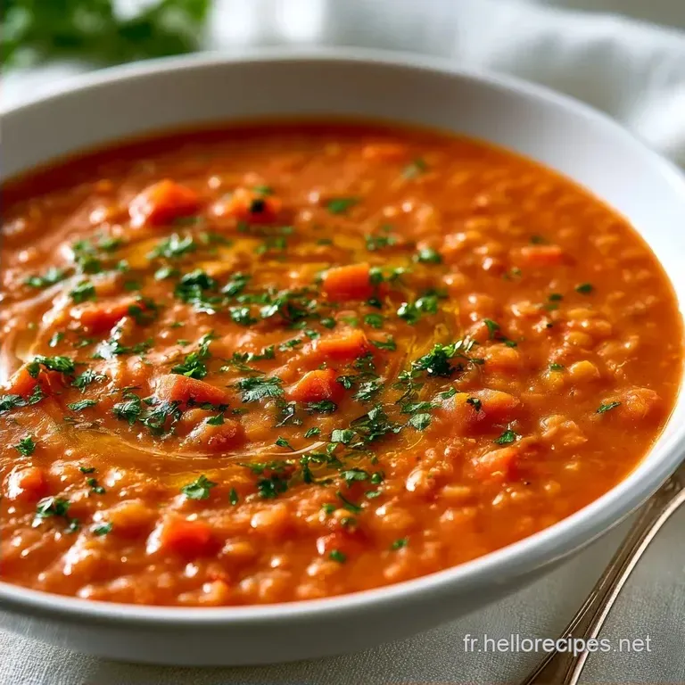 Soupe de Lentilles Corail M&eacute;diterran&eacute;enne en 35 Min