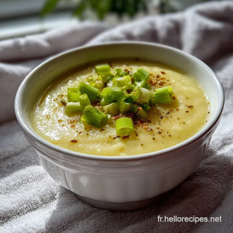 La Soupe Aux Poireaux Pomme De Terre : Texture Velout&eacute;e presentation