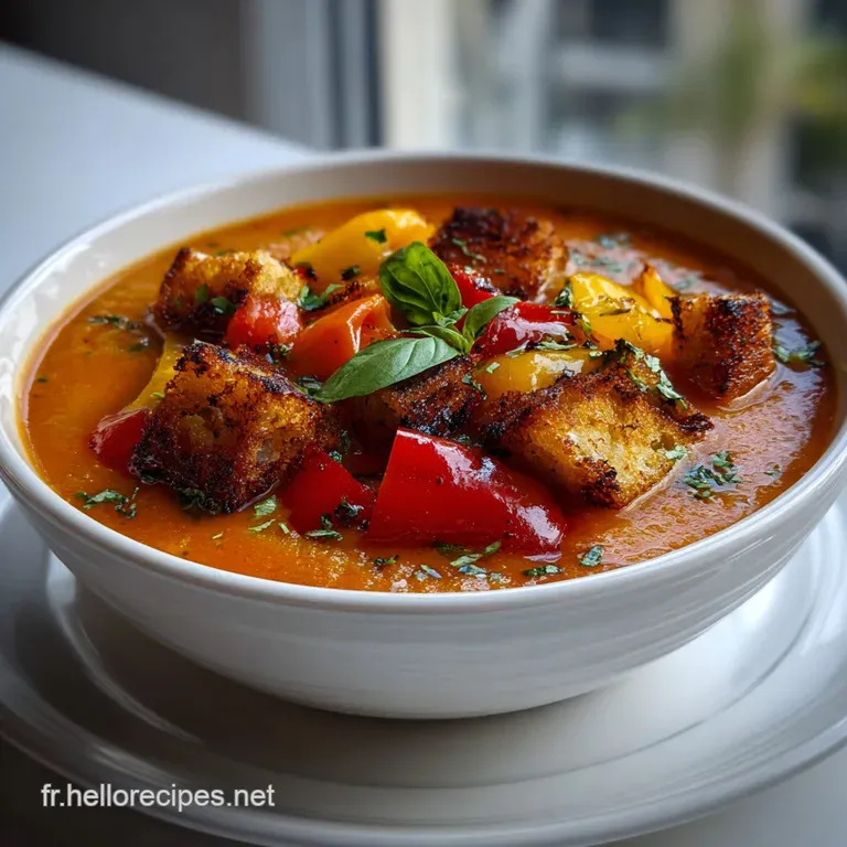 Soupe Aux Poivrons Grills Amour de : La Recette Non Aqueuse