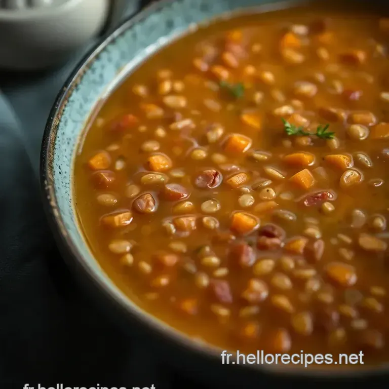Soupe Réconfortante aux Lentilles Corail et Épices d' Orient presentation