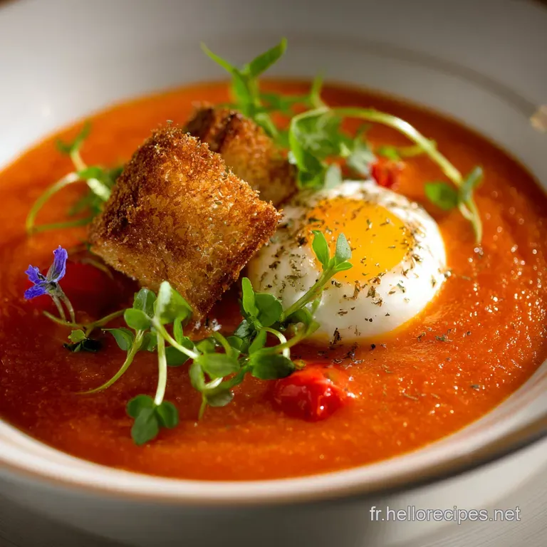Soupe Aux Tomates Lancienne : Le Velout&eacute; De Grand-M&egrave;re Riche Et R&eacute;confortant. presentation