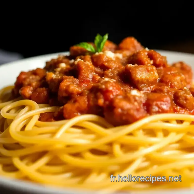 Spaghetti Bolognaise Traditionnelle presentation