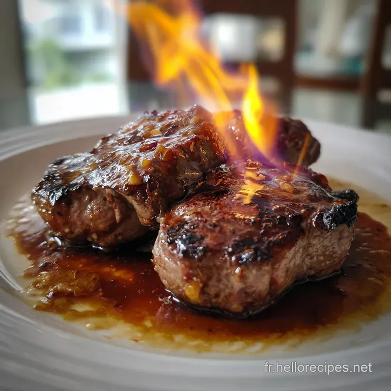 Recette Steak Flamb&eacute; Cognac Filet De B&oelig;uf Flamb&eacute; S Spectaculaire
