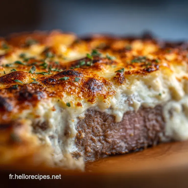 Steak Hach&eacute; Gratin&eacute; &Agrave; La Cr&egrave;me : Le Classique R&eacute;confortant Du Bistrot presentation
