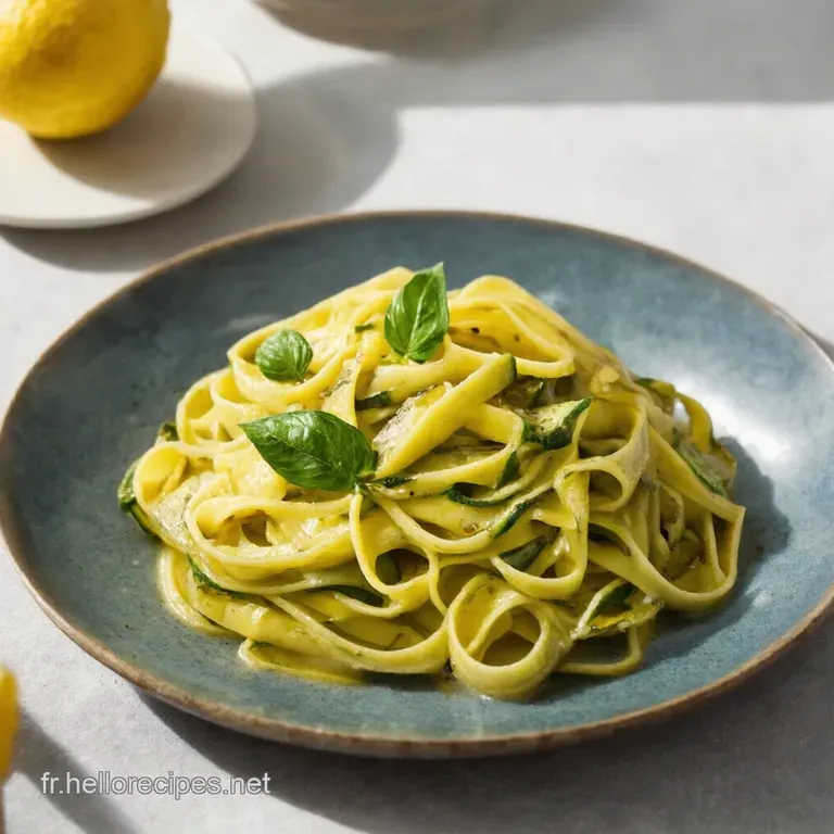 Tagliatelles de Courgettes au Citron et Basilic