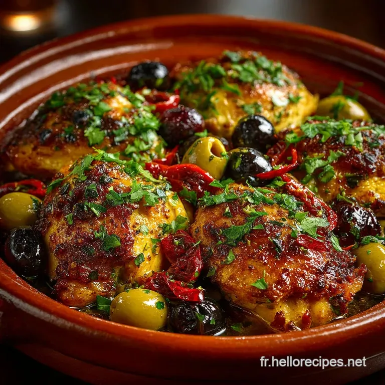 Recette Tajine de Poulet aux Olives et Citron Confit Inratable