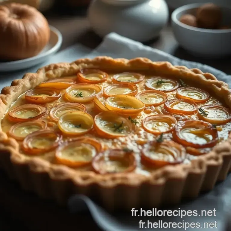 Tarte à l' Oignon à l' Ancienne: Un Goût d' Autrefois presentation