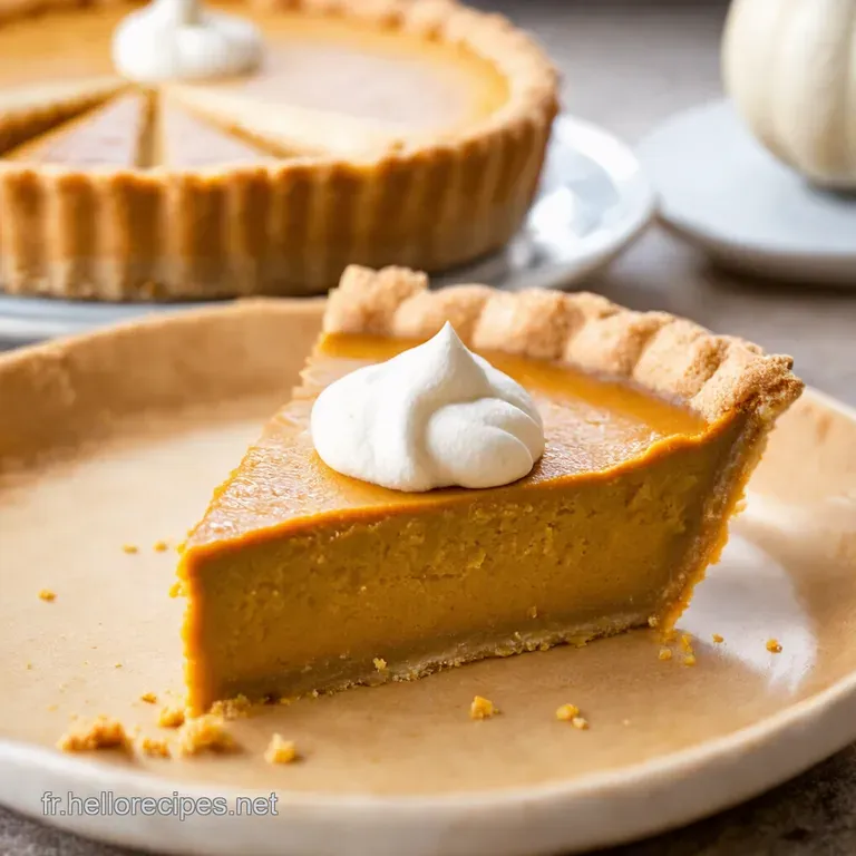 Tarte Am&eacute;ricaine &Agrave; La Citrouille Pumpkin Pie presentation