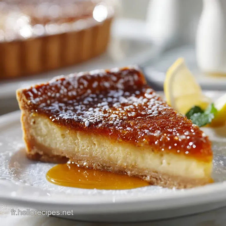 La Tarte Au Sucre Traditionnelle Moelleux Et Tr&eacute;sor De Cassonade presentation