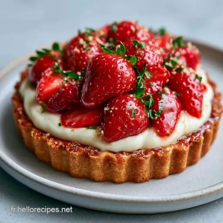 Part de tarte pos&eacute;e sur une assiette blanche, r&eacute;v&eacute;lant une cr&egrave;me lisse et une p&acirc;te sabl&eacute;e croustillante et dor&eacute;e.