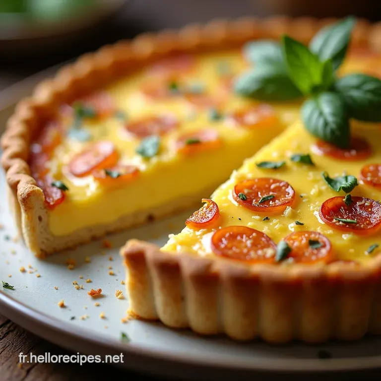 Tarte Campagnarde au Camembert Lardons et Champignons