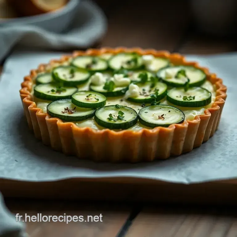 Tarte Courgette Chèvre un délice estival presentation