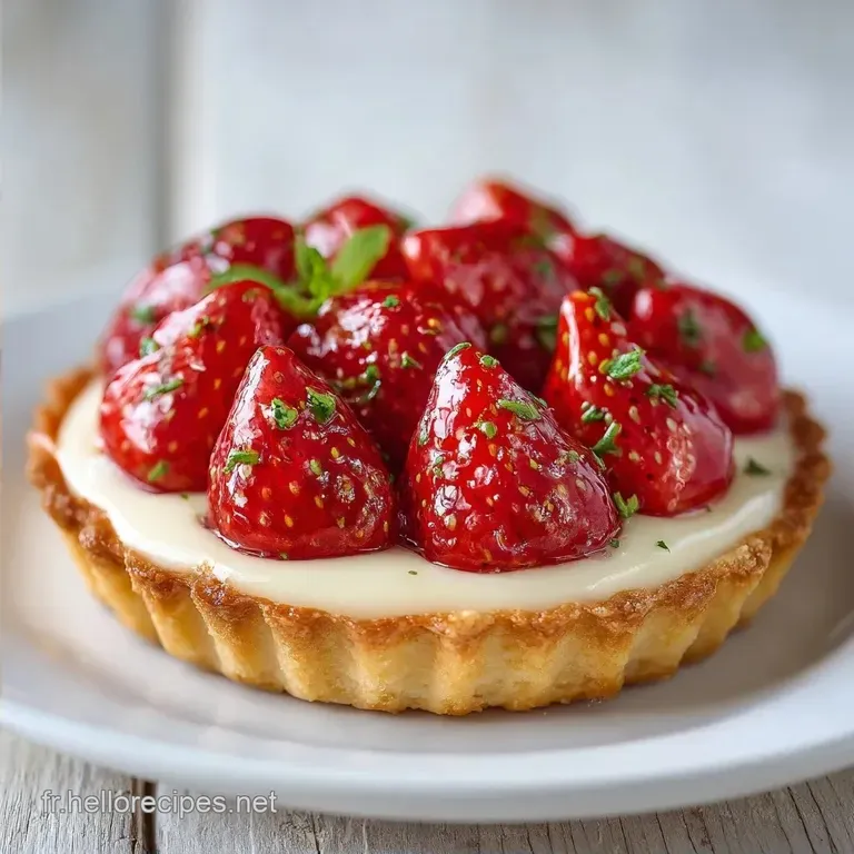 Tarte Fraises GrandM&egrave;re : Cr&egrave;me et P&acirc;te Croustillante