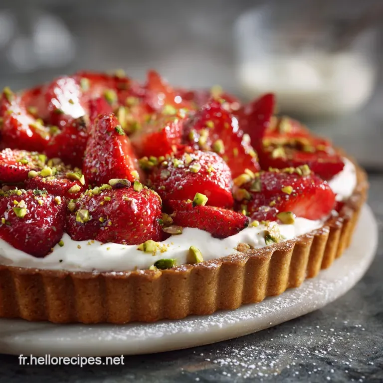 Tarte Aux Fraises Et Pistaches L&eacute;quilibre Parfait De La P&acirc;tisserie De Printemps presentation