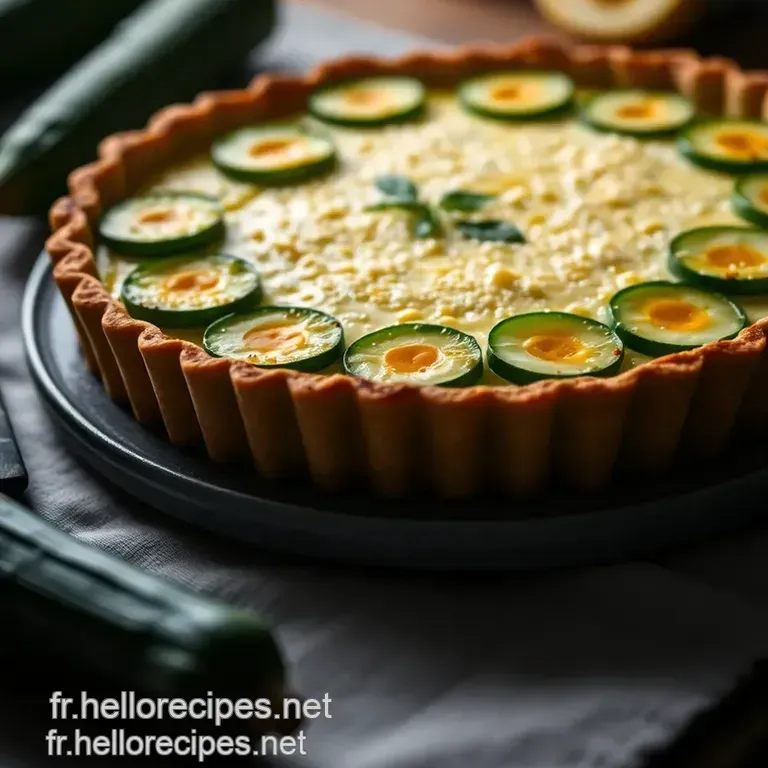 Tarte Salée à la Courgette et au Mascarpone presentation