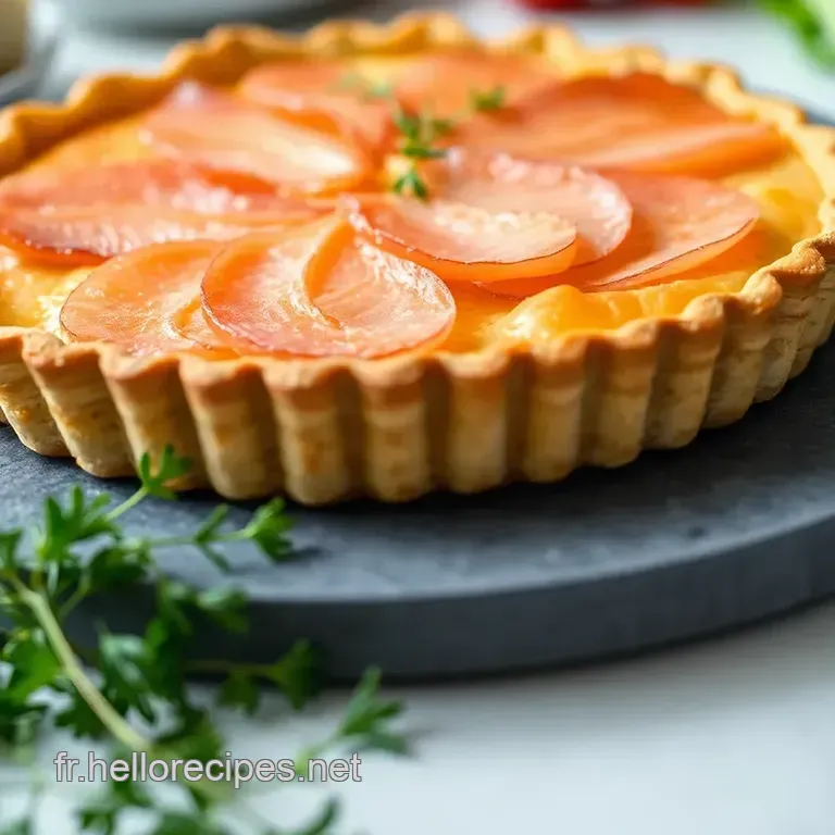 Tarte Saumon Épinards un Délice Parisien presentation