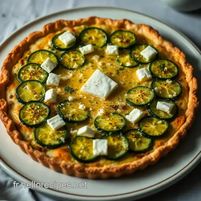 Tarte Soleil aux Courgettes et Chèvre Frais presentation