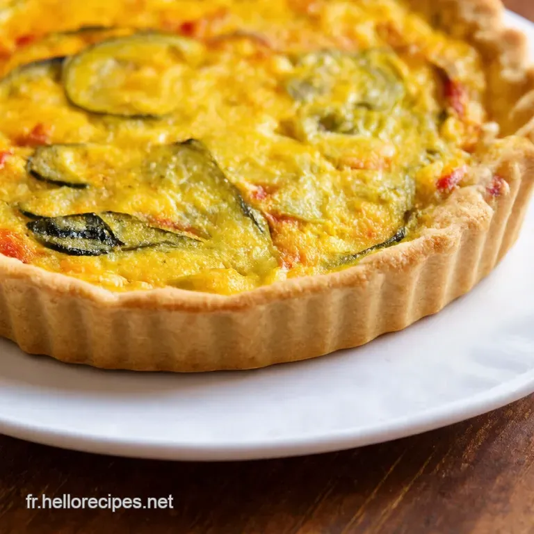 Tarte Soleil Aux Courgettes Tomates Et Bleu Saintagur presentation