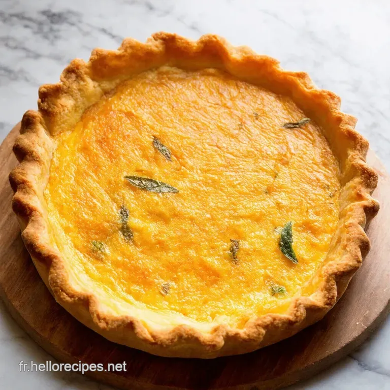 Tarte Soleil Aux P&ecirc;ches Et Basilic presentation