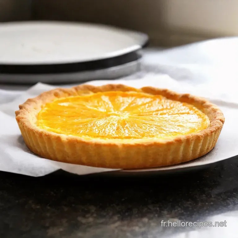 Tarte Soleil dOrange au St Môret presentation