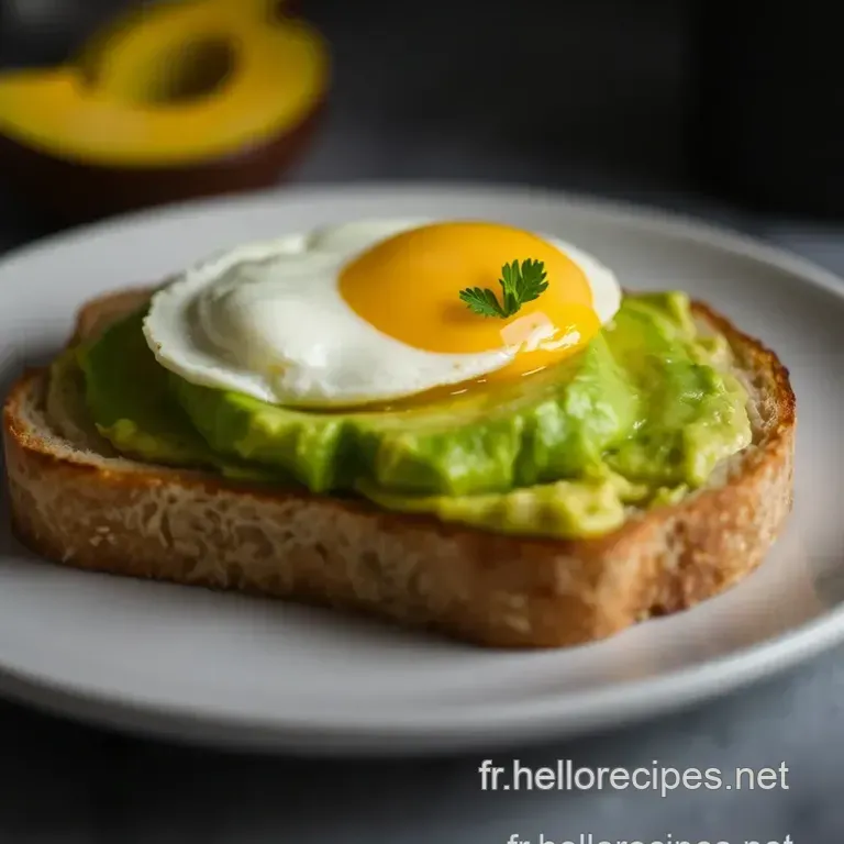 Tartine Avocat & Œuf Mollet: Le Brunch Parisien Facile! presentation
