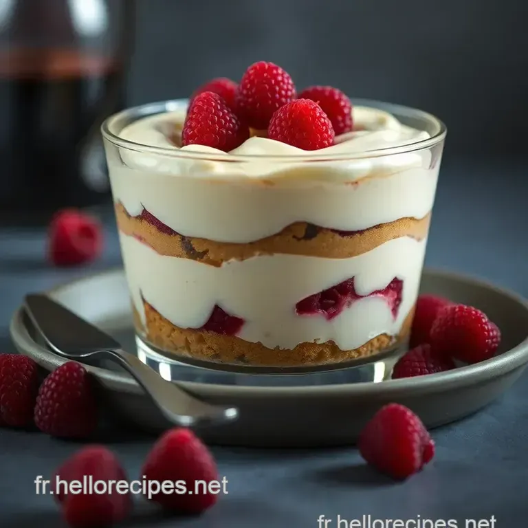 Tiramisu aux Framboises: Un Délice Fruité presentation