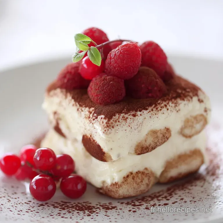 Tiramisu Au Chocolat Blanc Et Aux Framboises C&oelig;ur De Printemps presentation