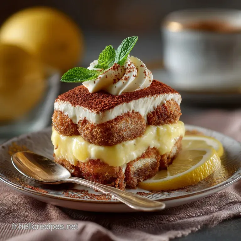 Tiramisu Soleil de Capri Légèreté Citronnée au Limoncello presentation