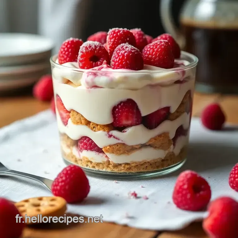 Tiramisu Framboise : Douceur Fruité de l’Italie presentation