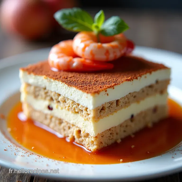 Tiramisu Marin Une Ode à la Mer aux Crevettes Roses