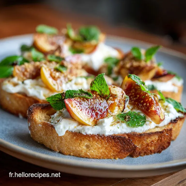 Toast Beurre Darachide P&ecirc;che Et Basilic La Recette Toast Cr&eacute;meux Et Facile De L&eacute;t&eacute; presentation