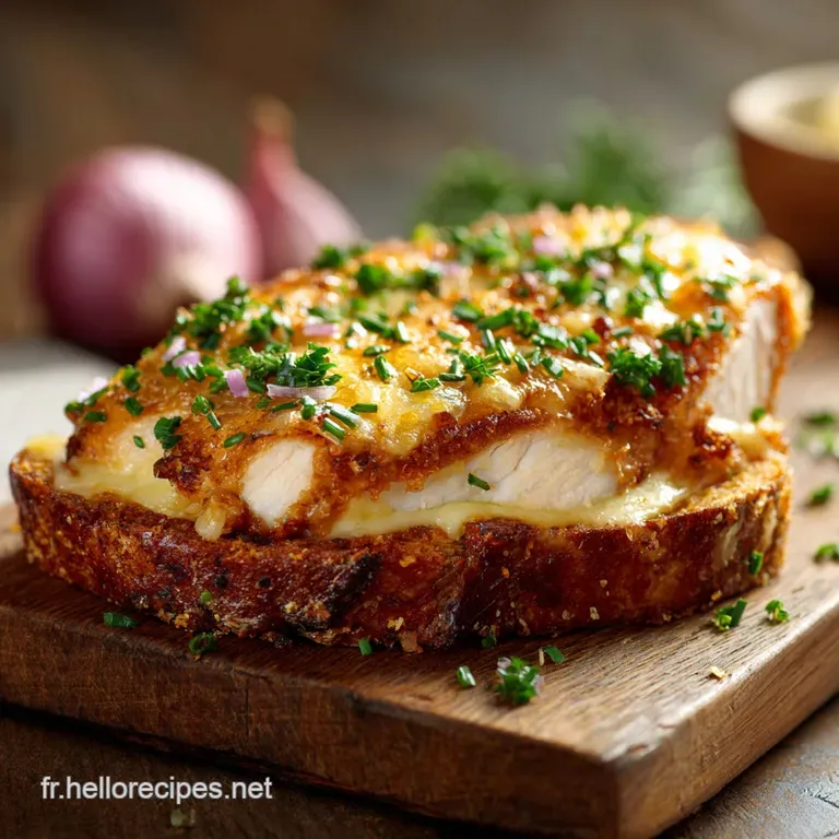 Toast Au Poulet Et Au Fromage : Le Croque-Poulet Dor presentation