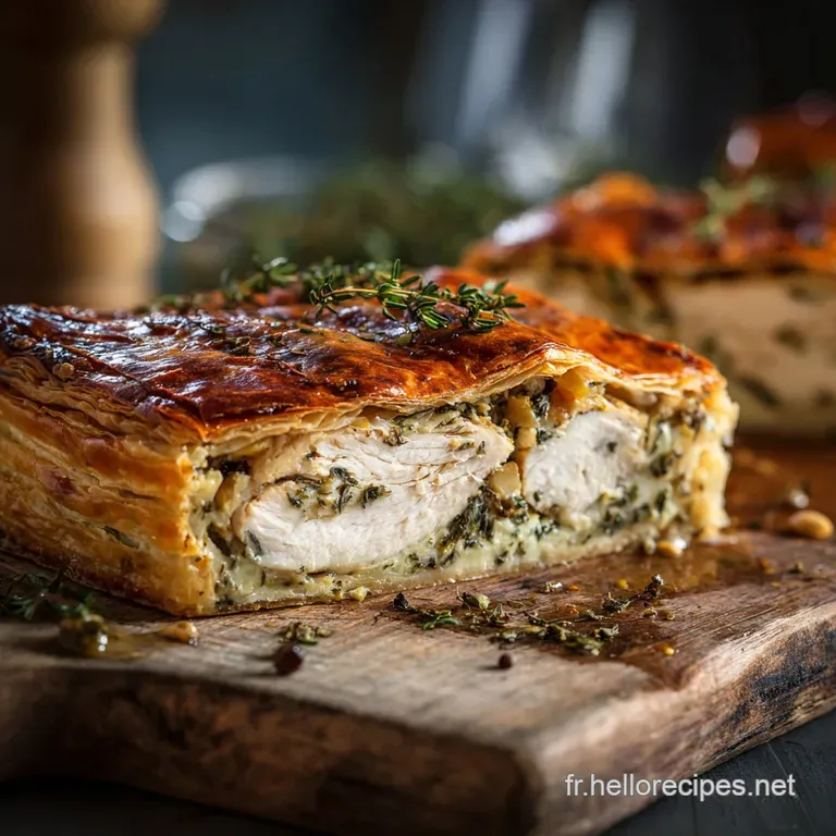 Tourte Au Poulet Cr&eacute;meuse : La Recette Traditionnelle Aux Herbes De Provence presentation