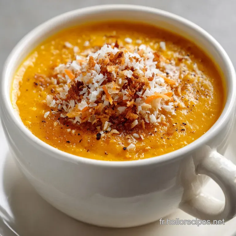 Velout&eacute; carotte coco : douceur coco et gingembre
