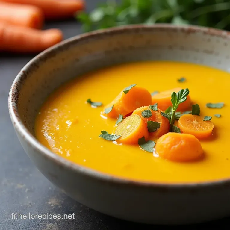 Recette Soupe de Carottes au Lait de Coco Curcuma Coriandre