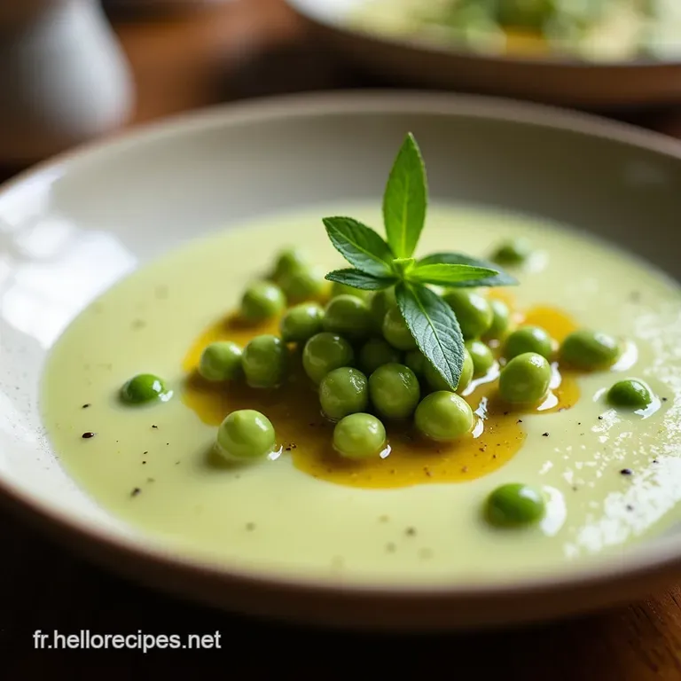 Velout&eacute; dAsperges Vertes et Pois Chiches
