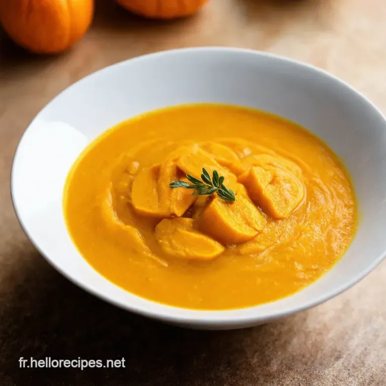 Velout&eacute; De Butternut Aux Ch&acirc;taignes Douceur Dautomne presentation