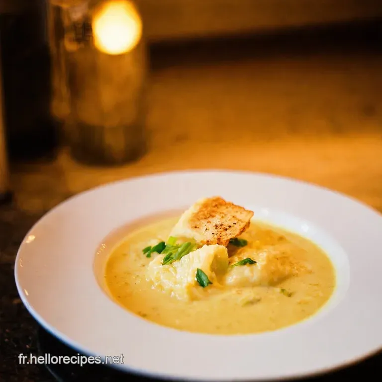 Velouté de Poireaux Crémé: Un Classique Réinventé presentation