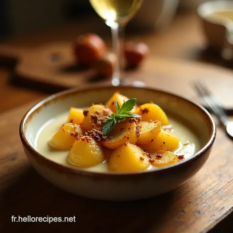 Verrine Mystère dAutomne Pommes fondantes au Calvados et Crème Légère presentation